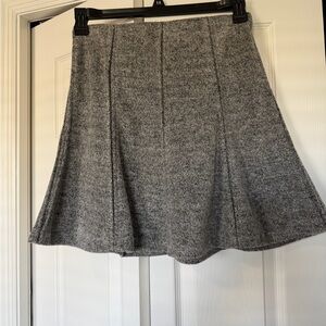LOFT Heather Gray Skater Skirt
